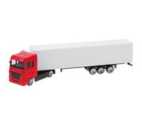 SUPVOX Modèle Miniature Camion Conteneur Rouge Alliage à pour Garçon Fille Jeu Éducatif et Décoratif Transporteur Réaliste pour Micro Paysage et Bac