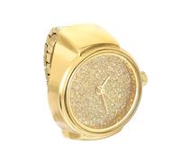SUPVOX Montre-Bague Unisexe à Paillettes Mouvement Quartz Bague Montre Doigt Élastique Présent pour Femme Homme Décoration pour Anniversaire et Nouvel an