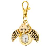SUPVOX Montre De Poche Hibou Porte-clés Dorée Vintage en Métal Solide Décorative pour Femme Accessoire Mode Pratique Cartoon