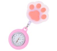 SUPVOX Montre de Poche Infirmière en Silicone Rose Design Patte de Chat, Facile à Porter et Pratique pour Aides-soignantes et Étudiants