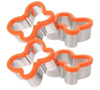 SUPVOX Moule à Biscuits en Acier Inoxydable 4 Pièces, Utilisation Polyvalente, Empreintes Précises, Dimensions 10,6x9,5x4,2cm, pour Garçon et Filles et Pâtissiers Expérimentés