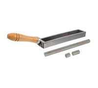 SUPVOX Moule de Fusion pour Or et Argenté 8 Pouces avec 2 Barres D'acier, Poignée en Bois, Fente de Moulage Métallique pour Bijouterie, Outil de Raffinage des Métaux, Moule de Fonderie