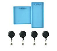 SUPVOX Moule en Silicone pour Porte-Badge Nominatif DIY, 5 Pièces, Forme Carrée et Rectangulaire, Matériau Silicone Flexible, Réutilisable et Résistant, Loisirs Créatifs et Création