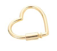 SUPVOX Mousqueton à Vis Cœur 26 MM Grand Format Connecteur pour Pendentif Bijou DIY Accessoire de Collier en Métal Doré Fermoir Sécurisé pour Création de Bijoux Personnalisés