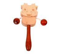SUPVOX Musical en Bois pour Bébés, Tambour à Main Léger Petit Format, Motif Dessin Animé, Instrument de Percussion pour Tout-petits, Sensoriel Éducatif, Anneau de Dentition Compact