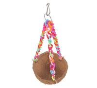 SUPVOX Nid de Perruche Naturel Nichoir Suspendu pour Perroquet Nid Oiseau Artisanal Nichoir de Reproduction en Coque de Noix