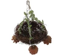 SUPVOX Nid Oiseau Rotin Naturel Suspendu Balançoire pour Perroquets Perruches et Calopsittes Escalade Sécurisé pour Oiseaux Décoratifs