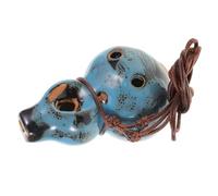 SUPVOX Ocarina Céramique Alto Portable Instrument de Musique pour Débutants et Amateurs Tonalité Riche et Polyvalente pour Méditation et Loisirs Extérieur Bleu