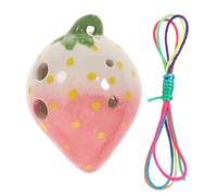 SUPVOX Ocarina Céramique Forme Fraise pour Débutants Instrument de Musique Portable Céramique et Uniforme Cadeau pour Garçons et Filles Fans Dinstruments à Vent