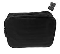 SUPVOX Organisateur de Documents à 3 Compartiments avec Fermeture à Code Pochette Porte-Passeport en Tissu Oxford Noir Grand Espace de Rangement Sécurisé pour Cartes D’Identité et