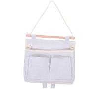 SUPVOX Organisateur Mural Suspendu en Tissu Blanc, Poche Multifonction 1 Pièce, Conteneur de Rangement Pratique pour Porte, Chambre, la Cuisine et Bureau, Rangement Suspendu Compact