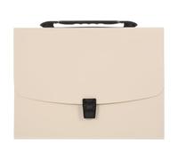 SUPVOX Organiseur Dossiers Extensible A4 en Matériau Résistant Porte-Documents Multicouche Grand Format Beige Classeur à Soufflets Multi-Poches pour Bureau et Études Rangement de
