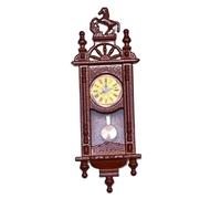SUPVOX Ornement Mini Pendulum Clock Décoration de Maison de Poupée Vintage Accessoire Miniature pour Maison Modèle de Pendule Rétro