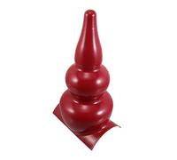 SUPVOX Ornement Toiture Chinois de Gourde pour Gazebo, Décoration Architecturale Hexagonale Rouge, Tuile Décorative Résistante aux Intempéries et Imperméable, Installation Facile,