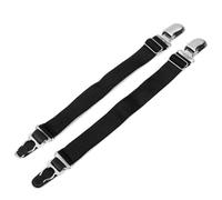 SUPVOX Paire de Jarretières pour Femmes Boucles en Métal Noir, Ajustables et Élastiques en Nylon, pour Bas Jarretière et Mariage