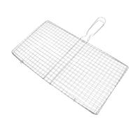 SUPVOX Panier à Griller Métal pour Barbecue Polyvalent 20x35 Cm Maille INOX Portable Cuisson Poissons Légumes Fruits de Mer Feu de Camp Pique-niques