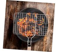 SUPVOX Panier à Griller Poisson Et Hamburger pour Barbecue en Maille Fer 45x31x19 Cm Usage Camping Pique-niques Léger Portable sans Charge Supplémentaire