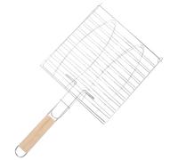 SUPVOX Panier à Griller Portable Acier Inoxydable avec Poignée Longue Panier Grillade Barbecue Antiadhésif pour Poisson Légumes et Steak Résistant à Haute Température Couleur Aléatoire
