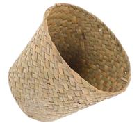 SUPVOX Panier à Papier Tressé, Mini Corbeille de Rangement Tissée, Poubelle Solide Petite Taille pour Bureau et Maison, Panier à Déchets Esthétique et Pratique