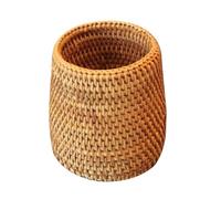 SUPVOX Panier à Thé Cylindrique en Rotin, Porte-ustensiles Créatif Khaki