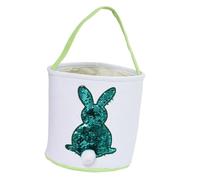 SUPVOX Panier de Pâques Portable de Lapin Vert, 1 Pièce, Panier de Rangement pour Bonbons et Œufs, Accessoire Décoration Fête de Pâques pour Garçon et Filles