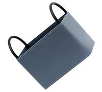 SUPVOX Panier de Rangement de Bureau en Pu Gris Bleu, Boîte Pratique pour Télécommandes et Petits Objets, Contenant Polyvalent pour Organisation Maison et Bureau, Design Compact