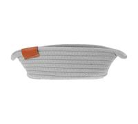 SUPVOX Panier de Rangement en Corde de Coton Gris, Petit Modèle Pliable, Boîte de Rangement Multifonction pour Jouets et Accessoires, Panier Artisanal Décoratif pour Maison et Chambre