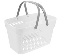 SUPVOX Panier de Rangement Plastique Poignées Grand Format Gris Panier Creux Ventilé pour Bureau et Salle de Bain Multifonction pour Organisation Maison et Accessoires Salle de Bain