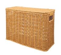 SUPVOX Panier De Rangement Tissé Avec Couvercle Et PoignéE Conteneur Polyvalent Pour Jouets Magazines Et Articles Divers Organisateur DéCoratif LéGer Pour Cuisine Et Maison 15X10.63X7.87In