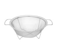 SUPVOX Panier Égouttoir à Aliments en Acier Inoxydable 25 Cm Double Anse, Récipient de Vidange pour Fruits et Légumes, Bassine Stable pour Lavage et Égouttage Cuisine