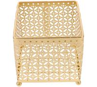 SUPVOX Panier Métallique Multifonction pour Bureau et Salle de Bain, Organisateur pour Cosmétiques et Capsules de Café, Cadre Doré Résistant, Rangement Bijoux et Documents