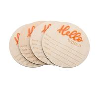 SUPVOX Panneau Annonce De Naissance Plaque Bois Ronde Avec Nom Décoration Pour Chambre Garçon Fille Accessoire Photo