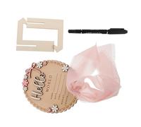 SUPVOX Panneau Annonce Naissance Bois avec Marqueur Inclus Tableau Brut pour Fille ou Garçon Décoration Pépinière et Souvenir de Naissance Personnalisable