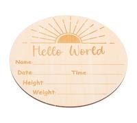 SUPVOX Panneau D’annonce de Naissance en Bois Rond pour Bébé Accessoire Photo Bébé -né pour Hôpital Présent Naissance Fille Garçon