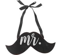 SUPVOX Panneau de Bienvenue en Bois Moustaches Décoratives Suspendues pour Mariage, Décoration Murale Extérieure, Accessoire de Fête Original pour Porte D’entrée - 1 Pièce