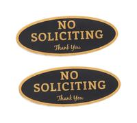 SUPVOX Panneau de Porte Personnalisé « Démarchage Interdit » en Acrylique Autocollant, 2pcs, Texte Clair, Facile à Utiliser, pour Bureau et Intérieur