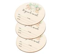 SUPVOX Panneau Rond D'annonce de Naissance Bébé en Bois 3pcs Motif Cartoon Adorable Surface Lisse Sûr et Fiable pour Baby Shower