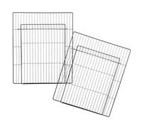 SUPVOX Panneaux de Clôture pour Animaux avec Porte Renforcée 45x35 Cm, Grillage Métallique Dense pour Cage Intérieure et Extérieure, Barrière Anti-Fugue pour Chien et Chat, Kit 2