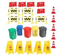 SUPVOX Panneaux Signalisation Jouet, 25 Pièces Modèle Route Éducatif | De panneaux de signalisation miniatures pour enfants, idéal pour jeux de voiture, apprentissage sécurité routière