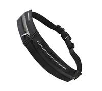 SUPVOX Paquet Banane Sport Ultra Fin Imperméable pour Course et Randonnée | Chinlon Léger, Double Compartiment, Ceinture Élastique Réglable, Zip et Prise Casque, pour Cartes