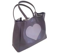 SUPVOX Paquet Cabas Cœur Violet en Cuir Paquet à Bandoulière pour Femme Grosse Capacité Style Élève Polyvalent pour Shopping et Usage Quotidien