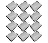 SUPVOX Paquet Filtrants Réutilisables avec Maille Fine Lot de 12 pour Aquarium et Fermeture Éclair en Tissu Noir pour Masses Filtrantes Soins Aquarium