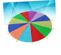 SUPVOX Parachute Garçon Fille Arc Ciel Étanche pour Jeux Extérieurs et Activités Groupe Matériel Éducatif Maternelle Couleurs