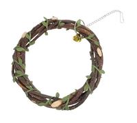 SUPVOX Parrot Climbing and Hanging Toy Rattan Circle Swing for Birds Durable Hammock Perch for Play Chewing and Resting Interactive Bird Playground