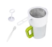 SUPVOX Passoire à Lait de Soja 1,5l Multifonction en Maille Fine Réutilisable Cuillère Filtre et Brosse, Tasse à Jus Fruits Légumes, Filtre Alimentaire Résistant Haute Température