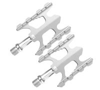 SUPVOX Pédales pour Vélo Ultra Légères en Alliage D'aluminium Pédales Pliables Argentées Compatibles VTT BMX Vélos Pliants Solide pour Cyclisme et Balades Loisirs