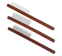 SUPVOX Peigne De Toilettage Pour Chiens Et Chats En Bois Robuste, Peigne Anti-puces à Dents En Acier Inoxydable, Format Compact Pour Usage Quotidien, Pour Petits Animaux