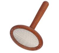 SUPVOX Peigne en Bois de Hêtre Massif pour Chiens, Brosse de Nettoyage en Profondeur à Dents Larges, Petit Format Manche Rond, Toilettage pour Golden Retriever et Caniche, Usage