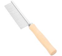SUPVOX Peigne en Bois pour Animaux avec Dents en Métal Inoxydable, Design Ergonomique Confortable, pour Chats et Chiens, Retire Poils et Insectes Efficacement