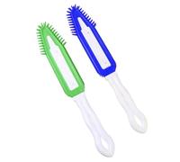 SUPVOX Peigne en Silicone Couleur Aléatoire 2pcs pour Chien et Chat Brosse Adhésive pour Enlever Poils et Nœuds, Massage Doux Facile à Nettoyer, Vert et Bleu pour Animaux Domestiques
